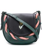 Marco De Vincenzo Embroided Flower Crossbody Bag - Green