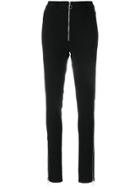 Danielle Guizio High Waisted Zip Trousers - Black