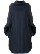 Comme Des Garçons Pinstriped Hoodie Dress - Blue
