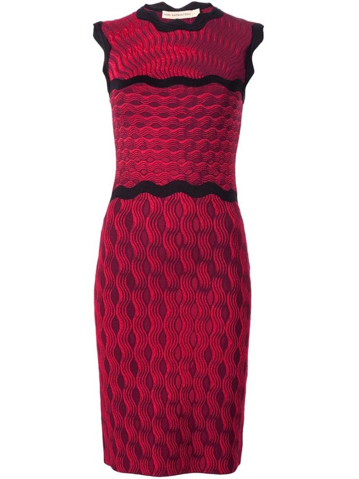Mary Katrantzou 'swisher' Dress, Women's, Size: Large, Red, Viscose