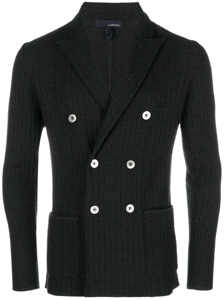 Lardini Double Breasted Jacket - Black