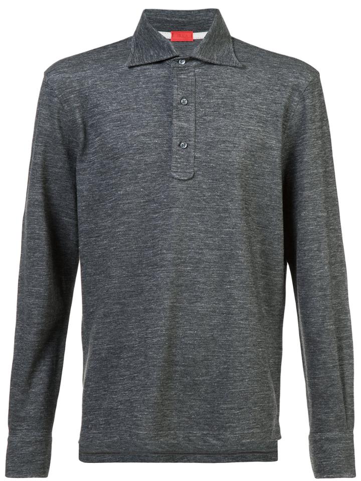 Isaia Long-sleeve Polo Shirt - Grey