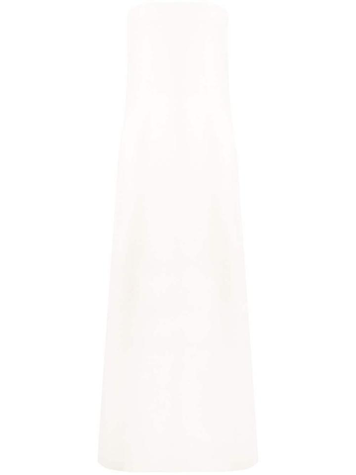 The Row Strapless Maxi Dress - White