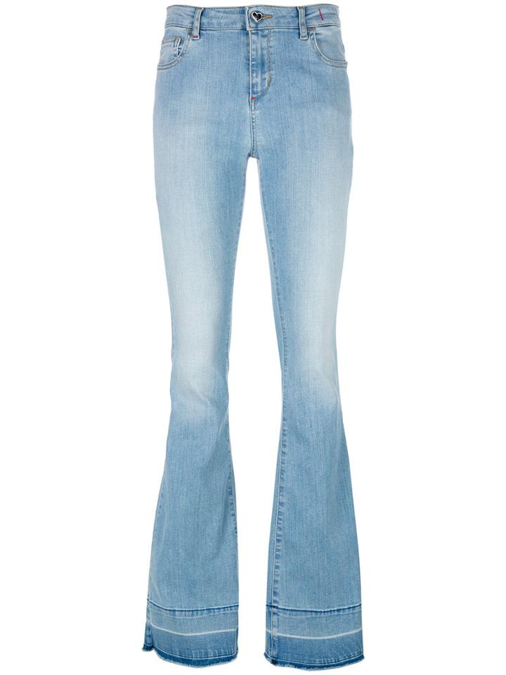 Twin-set Bootcut Jeans, Women's, Size: 27, Blue, Cotton/polyester/elastodiene
