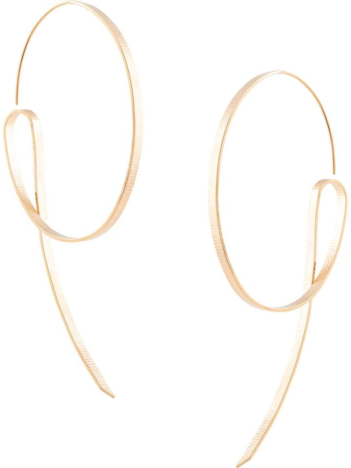 Annie Costello Brown Lasso Earrings - Gold