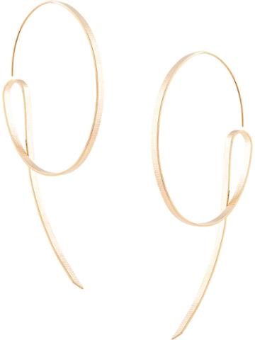 Annie Costello Brown Lasso Earrings - Gold