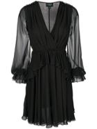 Giambattista Valli Ruffle Mini Dress - Black