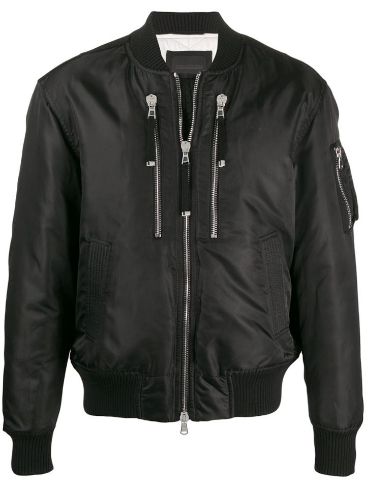 Diesel Black Gold Contrast Panel Bomber Jacket
