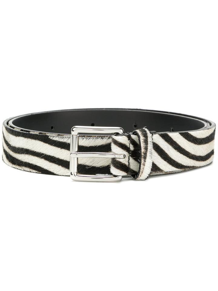 Très Bien Zebra Patterned Belt - Black