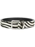 Très Bien Zebra Patterned Belt - Black