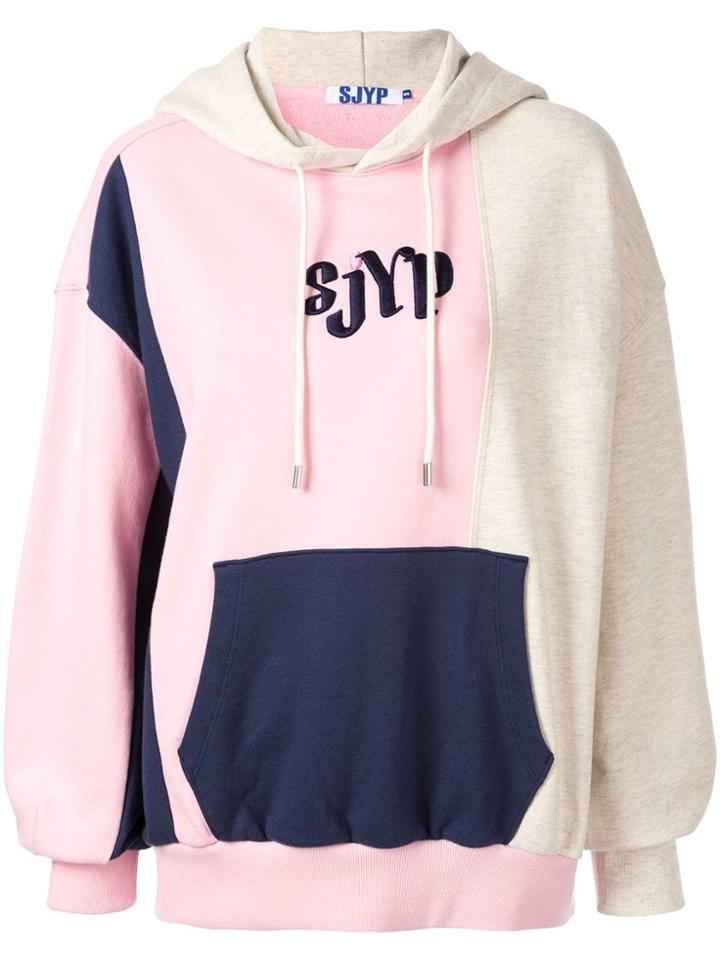 Sjyp Colour Block Hoodie - Pink