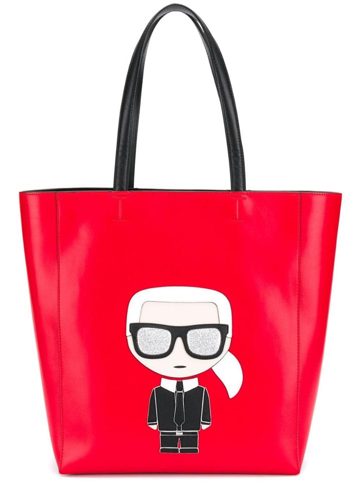 Karl Lagerfeld Ikonik Soft Shopper - Red