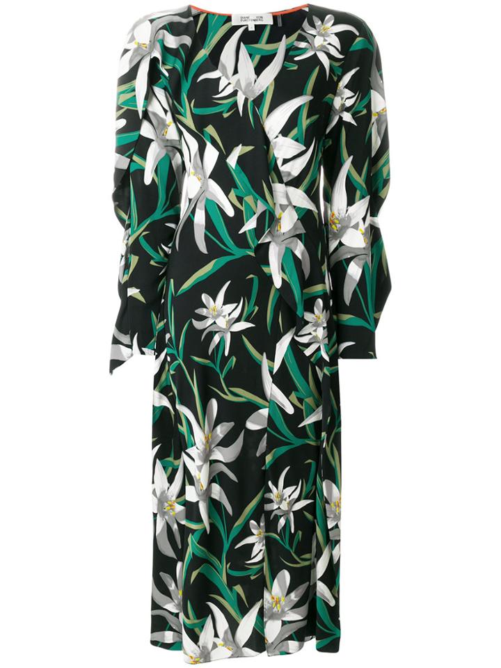 Dvf Diane Von Furstenberg Printed Shift Dress - Black