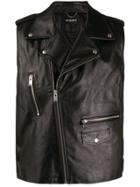 Misbhv Biker-style Sleeveless Jacket - Black