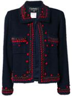 Chanel Pre-owned 1997 Interwoven Thread Jacket - Blue