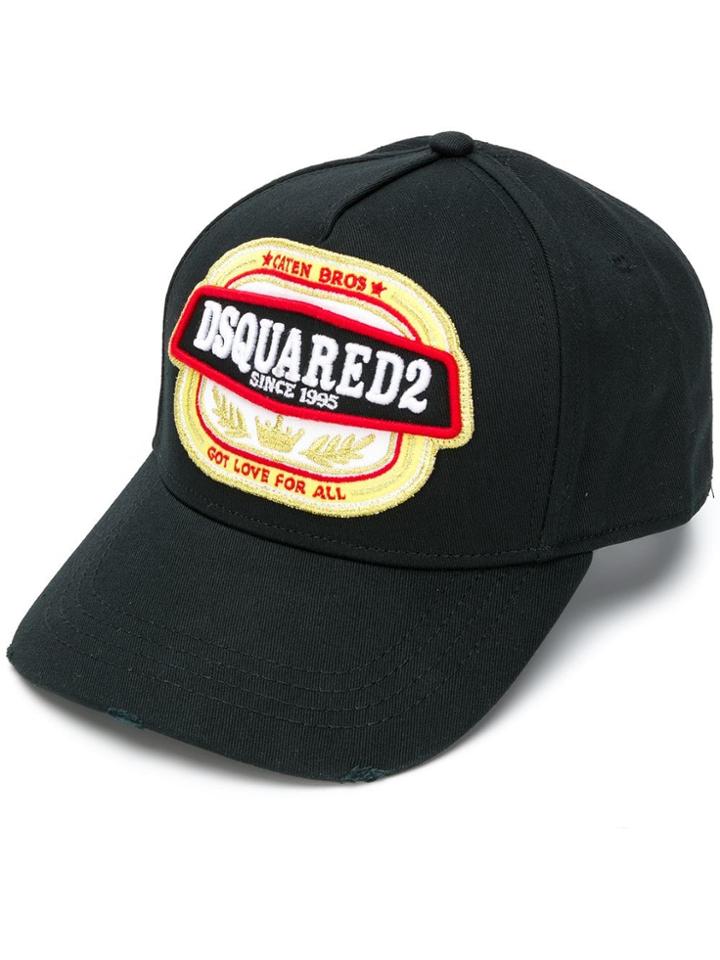 Dsquared2 Patch Hat - Black