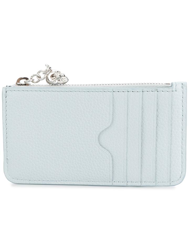Alexander Mcqueen Skull Charm Cardholder - Blue