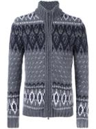 Woolrich Zipped Cardigan, Men's, Size: Xxl, Grey, Wool/polyamide