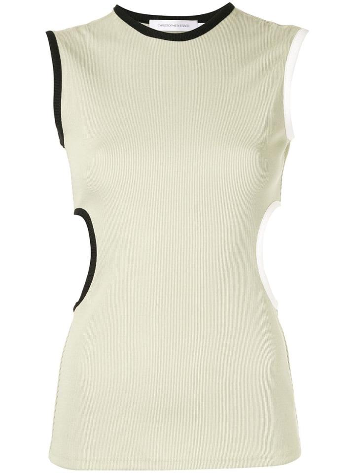 Christopher Esber Fran Negative Space Tank Top - Green