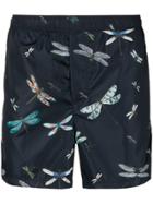Valentino Dragonfly Print Swim Shorts - Blue