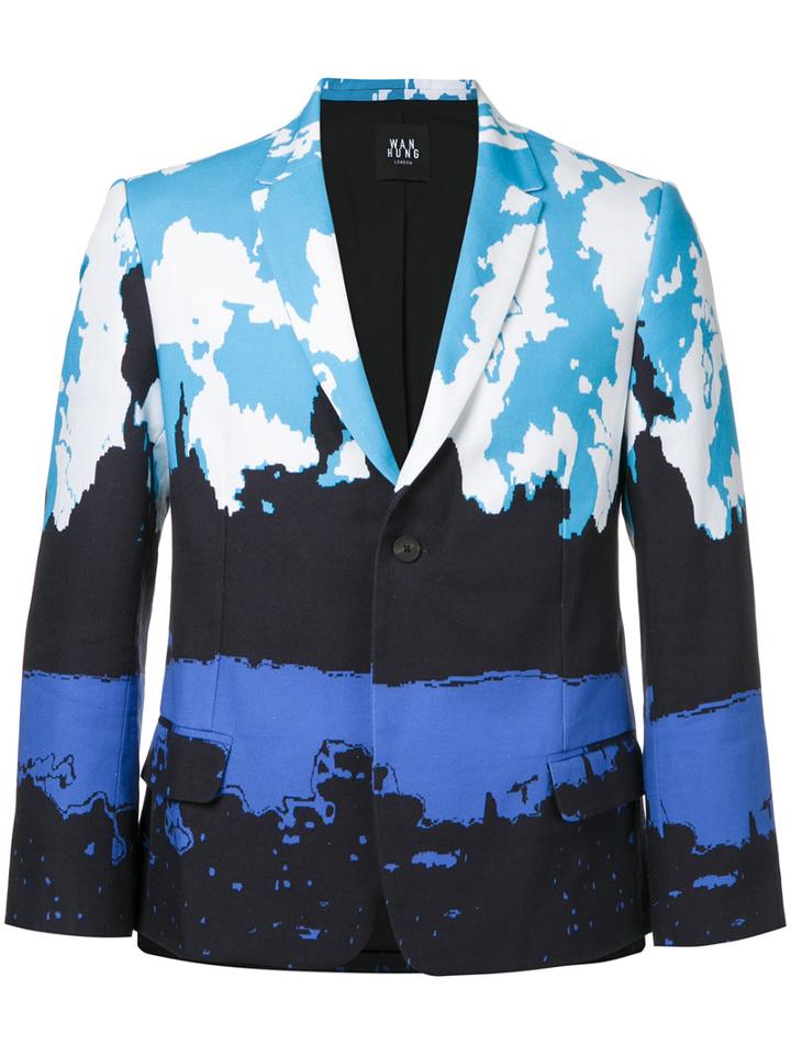 Wan Hung Printed Blazer, Men's, Size: 46, Cotton