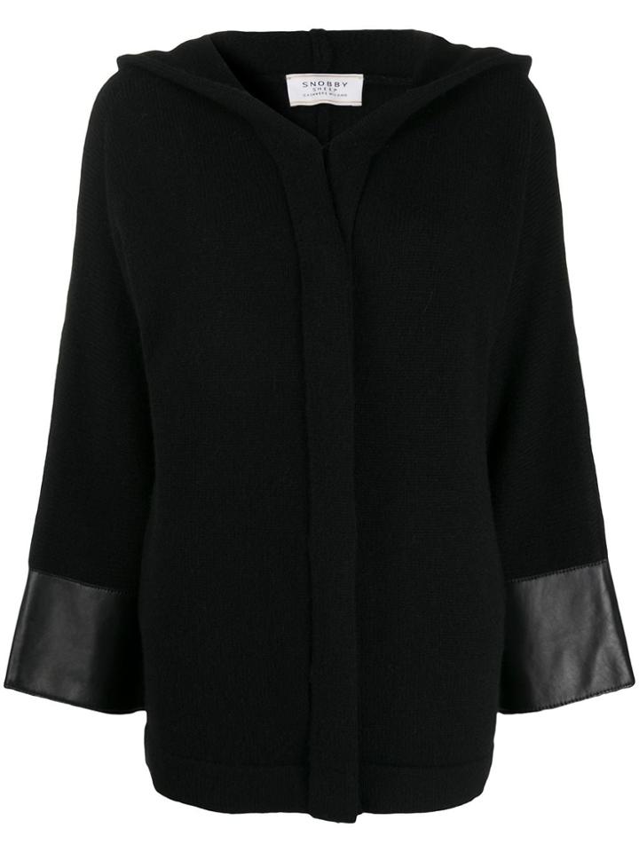 Snobby Sheep Concealed Front Fastening Cardigan - Black