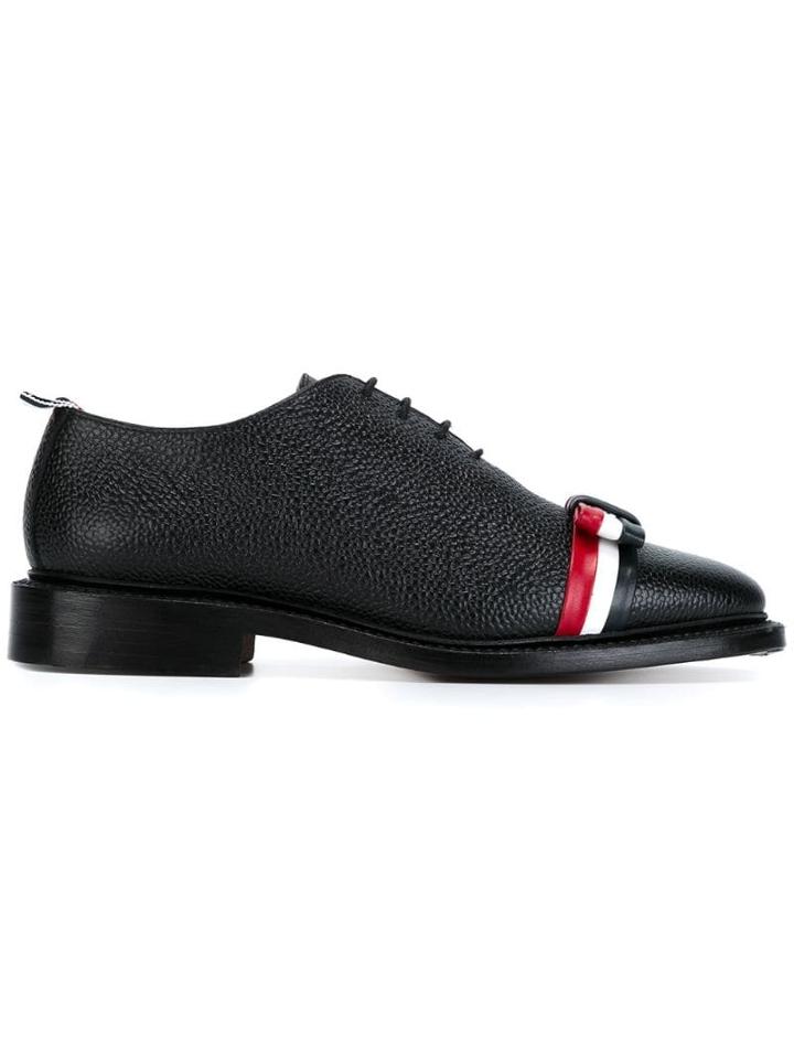 Thom Browne Wholecut Tricolour Bow Shoe - Blue