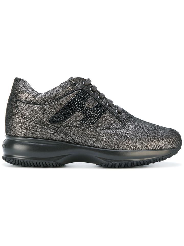 Hogan Beaded Logo Sneakers - Black