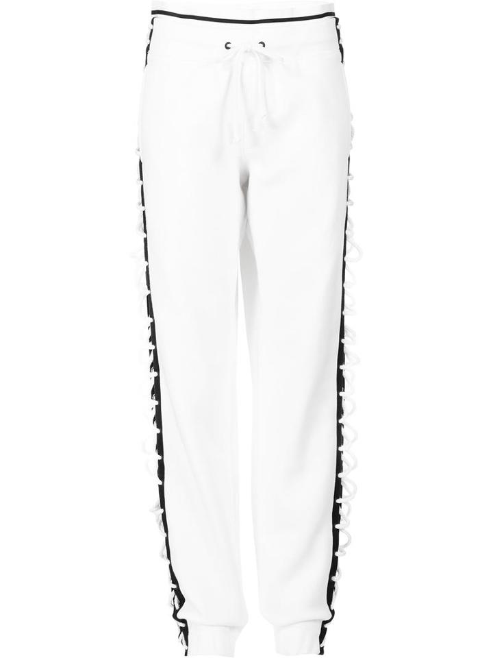 Puma Lace-up Detail Track Pants, Women's, Size: Medium, White, Cotton/polyester