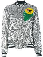 Mira Mikati Sequinned Bomber Jacket - Grey