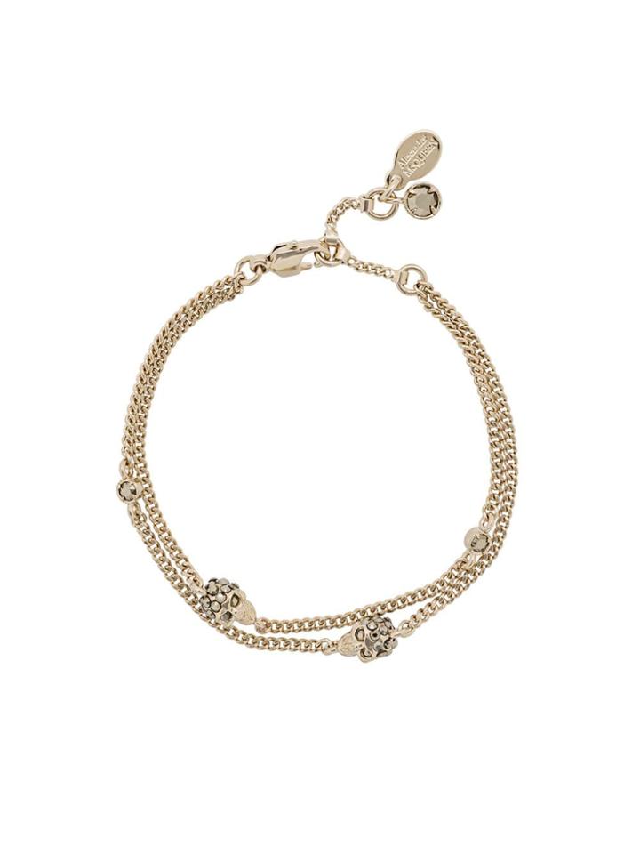 Alexander Mcqueen Skulls Bracelet - Gold