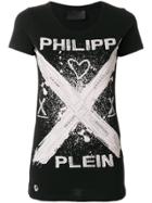 Philipp Plein Cross Print T-shirt - Black