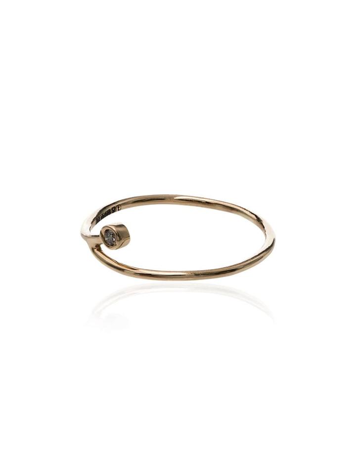 Xiao Wang Metallic 14k Gold Diamond Curve Ring
