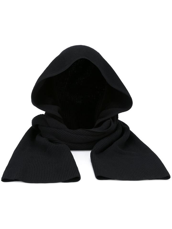Helmut Lang Hooded Scarf, Women's, Black, Polyester/cashmere/wool
