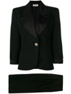 Yves Saint Laurent Pre-owned Peaked Lapel Tuxedo Suit - Black