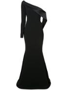 Christian Siriano Off Shoulder Flared Gown - Black