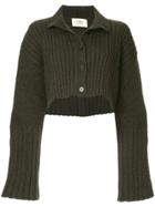 Ports 1961 Ribbed Cropped Cardigan - Green