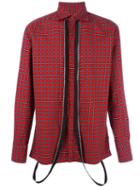 Dsquared2 Punk Dean Collar Tartan Shirt, Men's, Size: 56, Red, Cotton