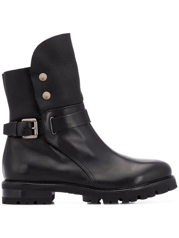 Agl Side Buckle Boots - Black