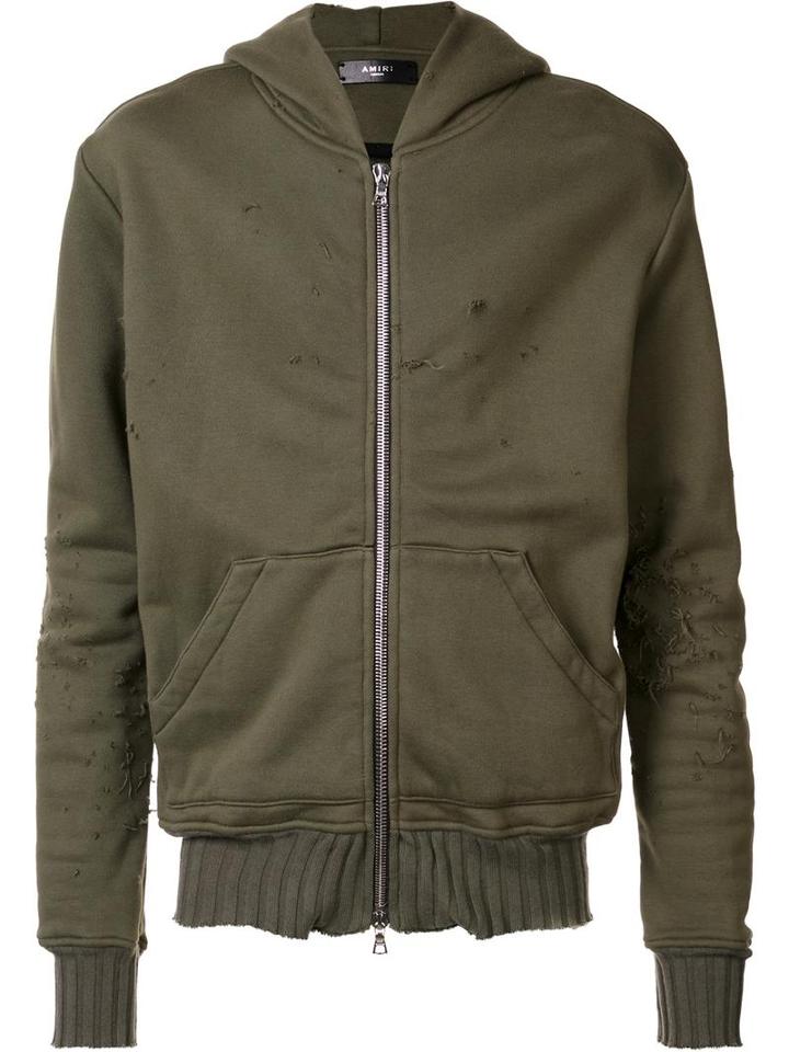 Amiri Zipped Sweatshirt, Men's, Size: Xl, Green, Cotton