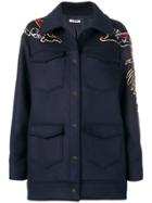 P.a.r.o.s.h. Sequin Embellished Coat - Blue