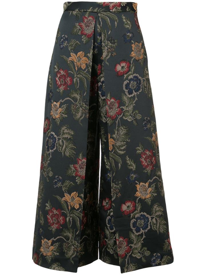Rosetta Getty Floral Print Culottes - Black