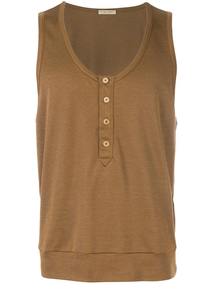 Bottega Veneta Button Front Vest - Brown