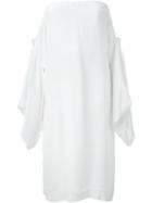 Kitx Off-shoulder Draped Dress, Women's, Size: 8, White, Silk