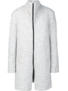 Lost & Found Ria Dunn Funnel Neck Coat, Men's, Size: Large, White, Mohair/virgin Wool