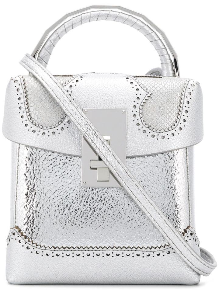 The Volon Mini Box Bag - Metallic