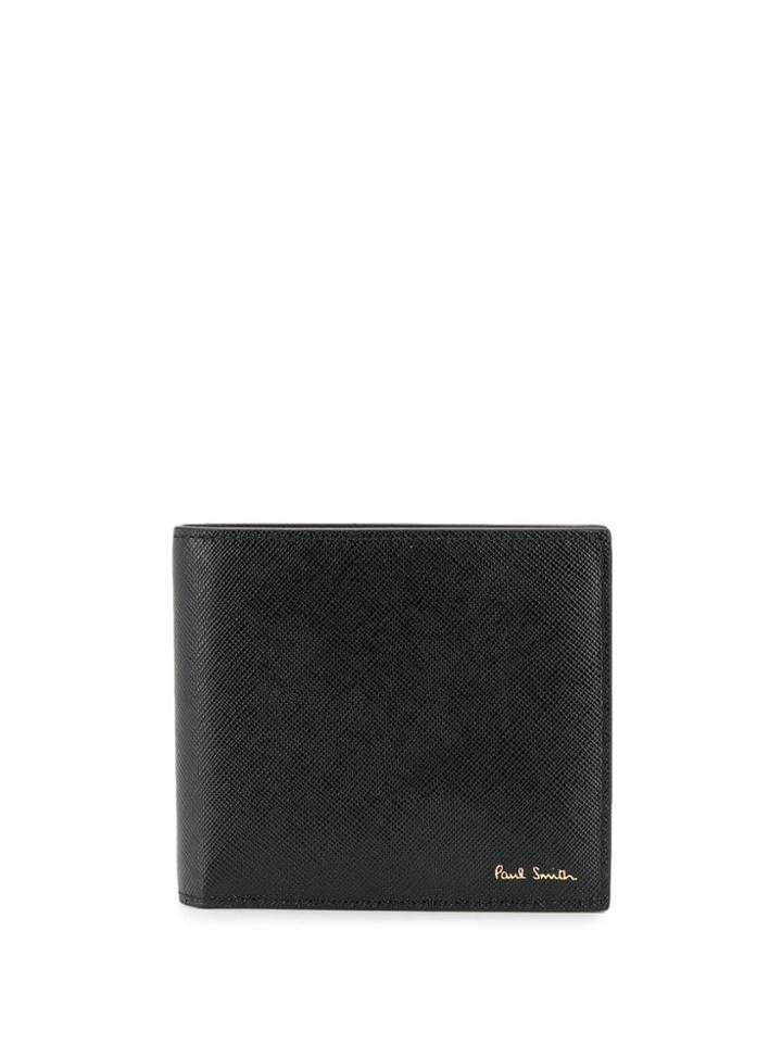 Paul Smith 'mini Stripe' Print Billfold Coin Wallet - Black