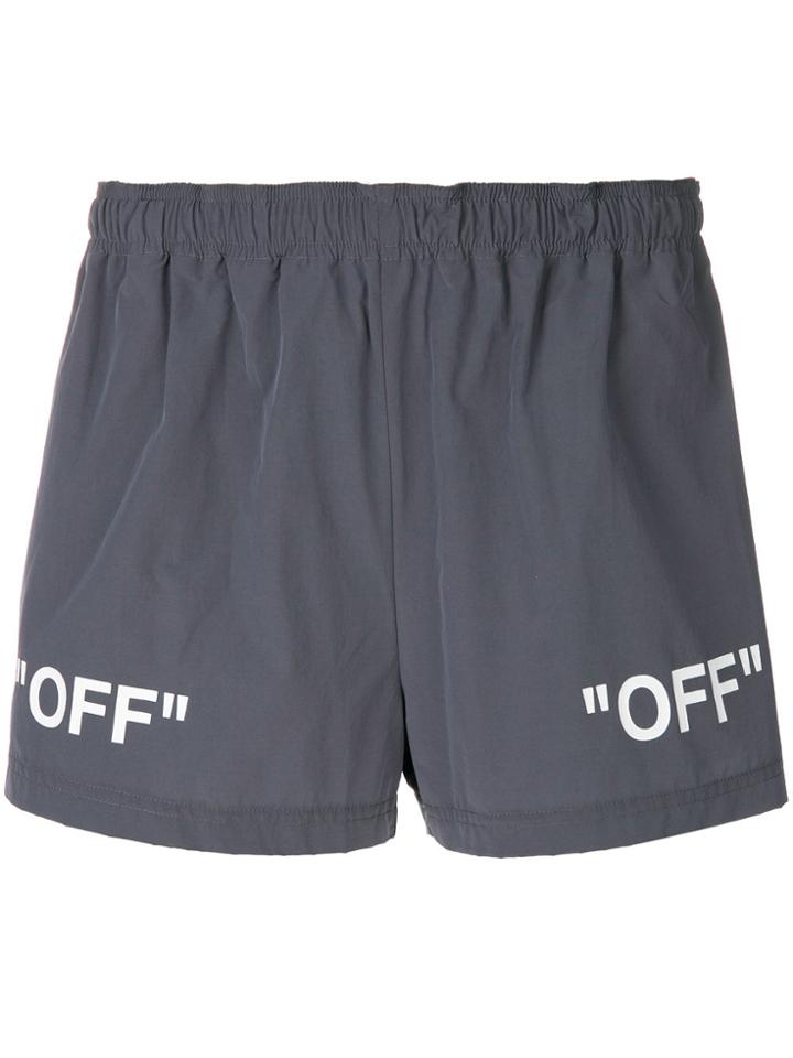 Off-white Logo Running Shorts - Grey