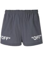 Off-white Logo Running Shorts - Grey
