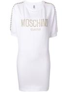 Moschino Logo Printed T-shirt Dress - White